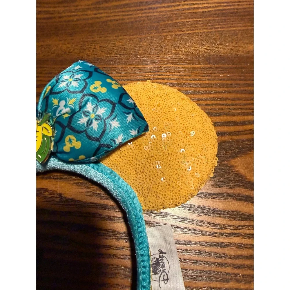 New Disney Parks Epcot Pavillion Limencello Saluti Minnie Ears Sequined Headband